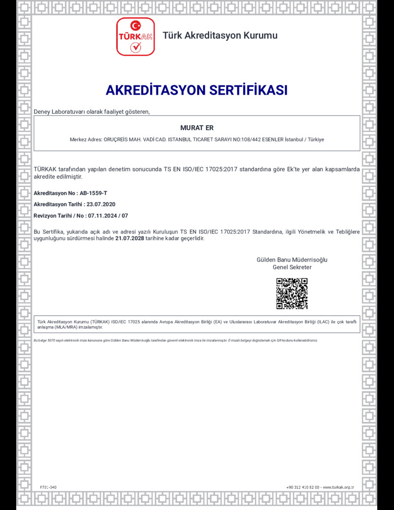 Akreditasyon Sertifikası